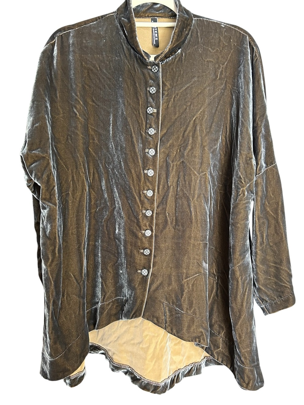 Bronze Colored Velvet Tunic